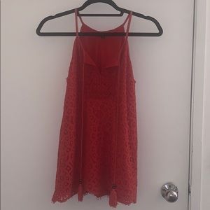 Red Lace Tank Top